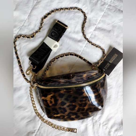 Steve Madden Leopard Print Crossbody Bag - Picture 4 of 16